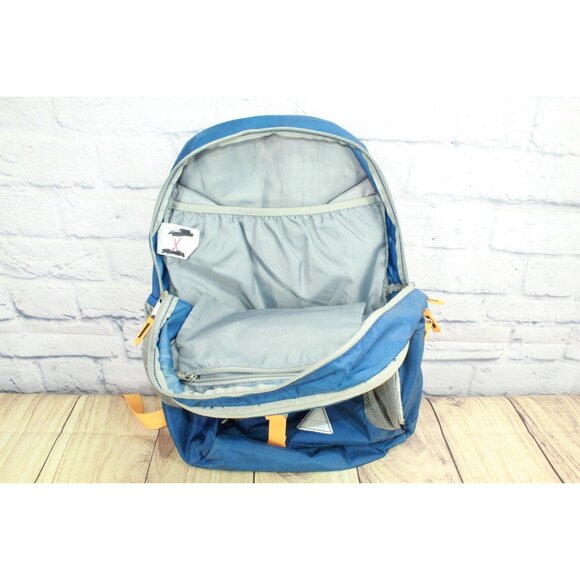 LL Bean Unisex Kid's Explorer Backpack 25L Colorblock Nylon Blue Yellow - Picture 10 of 11